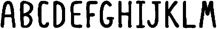 InkSlim Bold otf (700) Font UPPERCASE