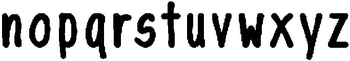InkSlim Bold otf (700) Font LOWERCASE
