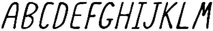 InkSlim Italic otf (400) Font UPPERCASE