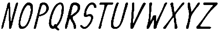 InkSlim Italic otf (400) Font UPPERCASE
