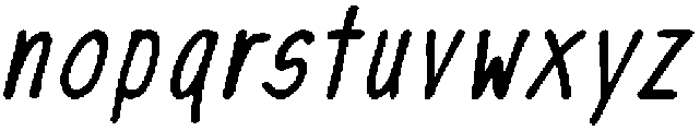 InkSlim Italic otf (400) Font LOWERCASE
