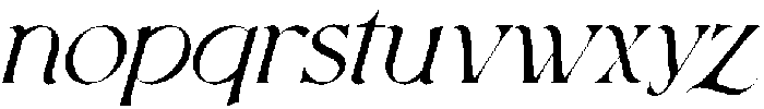 Inkveins Italic otf (400) Font LOWERCASE