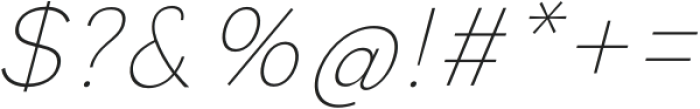 Inovasi Thin Italic otf (100) Font OTHER CHARS