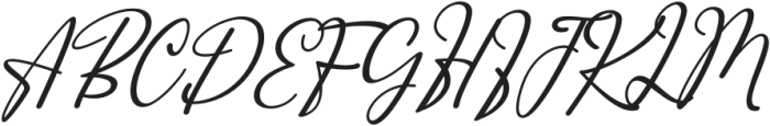 Interflow Italic otf (400) Font UPPERCASE