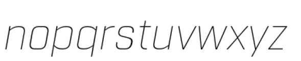 Industry Thin Italic Font LOWERCASE