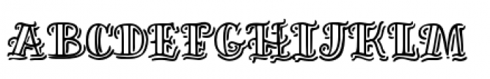 Inkheart Sailor Outline Shadow Font LOWERCASE