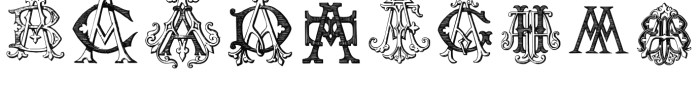 Intellecta Monograms Collection AA AS Font OTHER CHARS