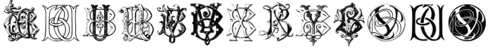 Intellecta Monograms Collection BH BZ NewSeries Font UPPERCASE