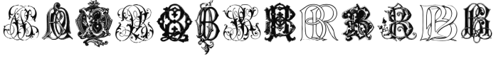 Intellecta Monograms Collection BH BZ NewSeries Font LOWERCASE