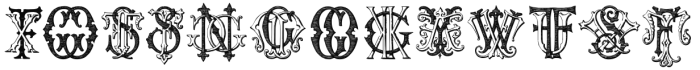 Intellecta Monograms Collection FR GW Font LOWERCASE