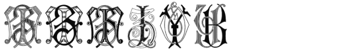 Intellecta Monograms Collection Soft YA ZT Font OTHER CHARS