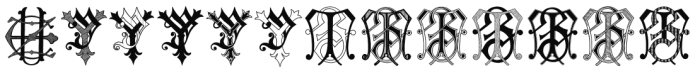 Intellecta Monograms Collection Soft YA ZT Font LOWERCASE