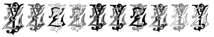 Intellecta Monograms Collection Soft YZ ZZ Font OTHER CHARS