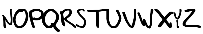 In his hands Font UPPERCASE