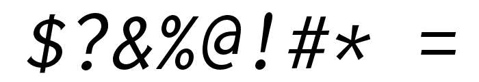 Inconsolata LGC Markup Italic Font OTHER CHARS