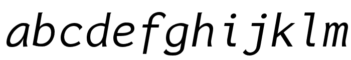 Inconsolata LGC Markup Italic Font LOWERCASE