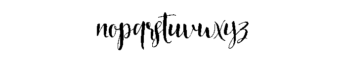 Indah Script Font LOWERCASE