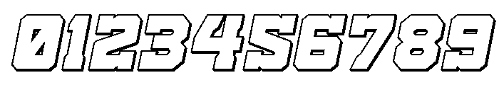 Indian Steeds 3D Italic Font OTHER CHARS