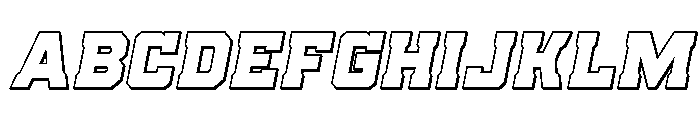 Indian Steeds 3D Italic Font UPPERCASE