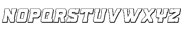 Indian Steeds 3D Italic Font UPPERCASE