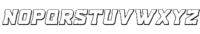 Indian Steeds 3D Italic Font LOWERCASE