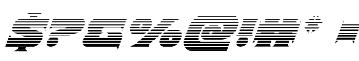 Indigo Demon Gradient Italic Font OTHER CHARS