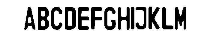 Indonesia License Plate Font UPPERCASE