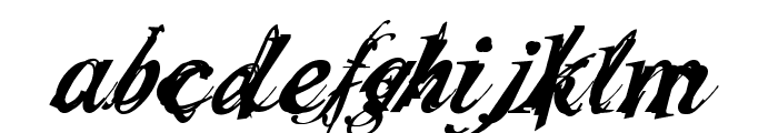 Infiltrace  Italic Font LOWERCASE