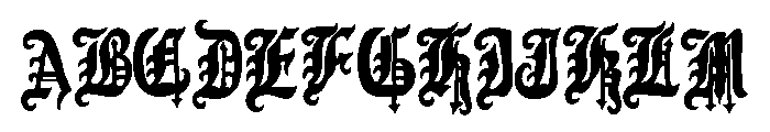 Infinity Gothic Font UPPERCASE