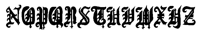 Infinity Gothic Font UPPERCASE