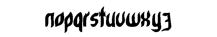 Infinity Gothic Font LOWERCASE