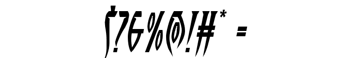 Inhumanity Expanded Italic Font OTHER CHARS