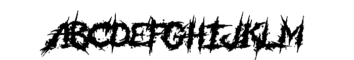 Ink Noise Font UPPERCASE
