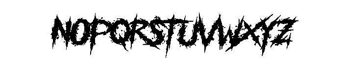 Ink Noise Font UPPERCASE