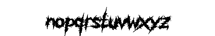 Ink Noise Font LOWERCASE