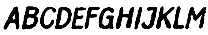 Inkbleed Oblique Font UPPERCASE