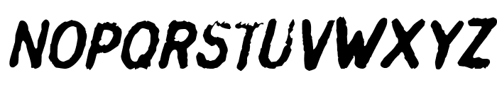 Inkbleed Oblique Font UPPERCASE