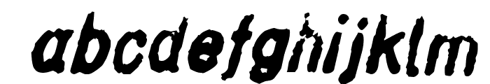 Inkbleed Oblique Font LOWERCASE