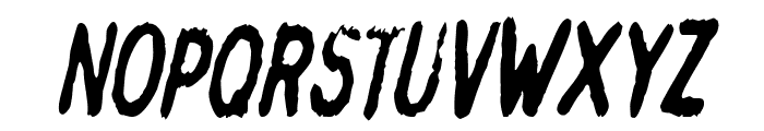 InkbleedCondensed Oblique Font UPPERCASE