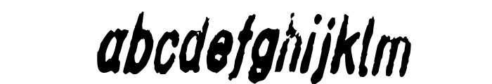 InkbleedCondensed Oblique Font LOWERCASE