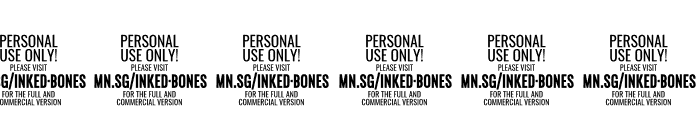 Inked Bones PERSONAL USE ONLY Font OTHER CHARS