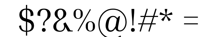 Inria Serif Font OTHER CHARS