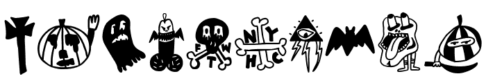 Insane Woodcutter Halloween Font OTHER CHARS