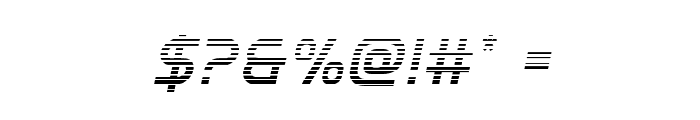 Inter-Bureau Gradient Italic Font OTHER CHARS