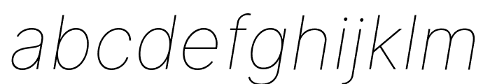 Inter Thin Italic BETA Font LOWERCASE