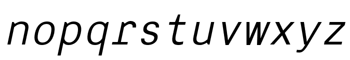 Interval-slanted Font LOWERCASE