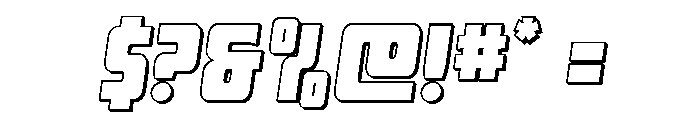 Intrepid Spear 3D Font OTHER CHARS