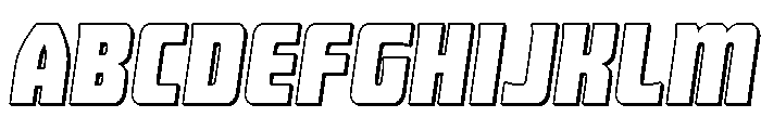 Intrepid Spear 3D Font UPPERCASE