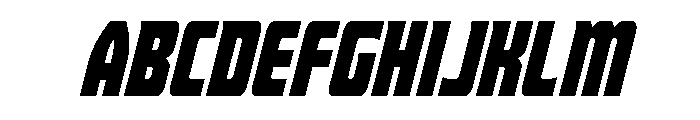 Intrepid Spear Condensed Ital Font UPPERCASE