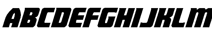 Intrepid Spear Expanded Italic Font UPPERCASE